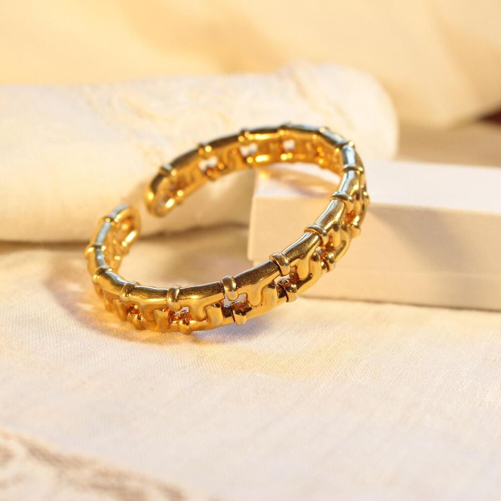 Vintage Joan Rivers Gold-Tone Flexible Cuff Bracelet